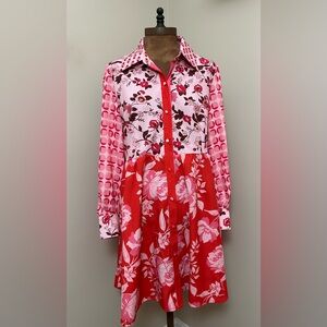 Sunday Up Pink and Red Floral Dress
